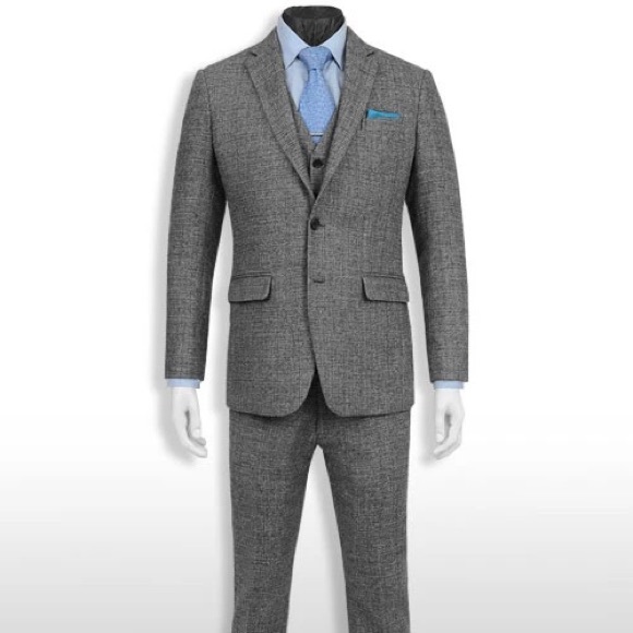 Studio Suits Grey Tweed Slim Fit Suit